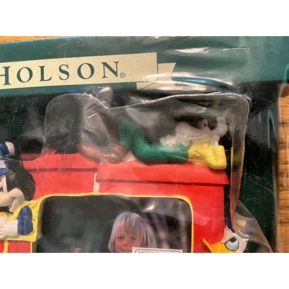 Holson Disney Mickey Express Train Photo Frame Hand Painted Mickey Goofy Donald